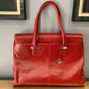 ✨Stunning Vintage Knomo’s Red Leather Helena Laptop Bag or Business Portfolio ✨